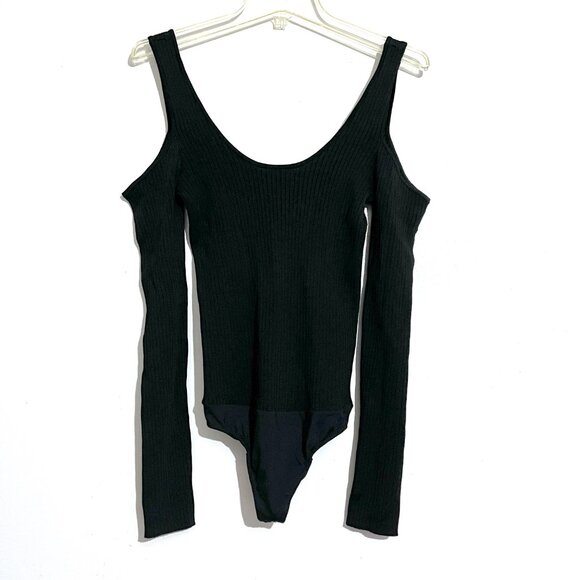 Intermix Jayce Ribbed Cold Shoulder Bodysuit - Picture 2 of 8